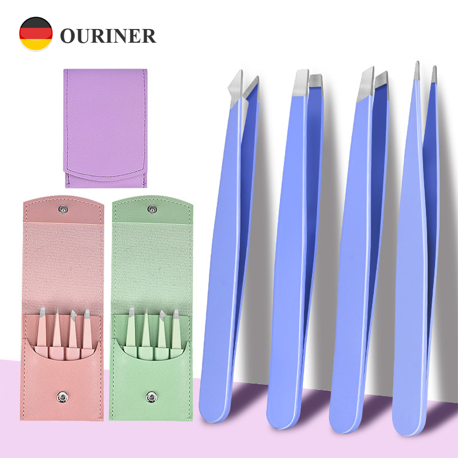 Hair Care Tools - Pinzas para cejas, 4 Uds., depilación,