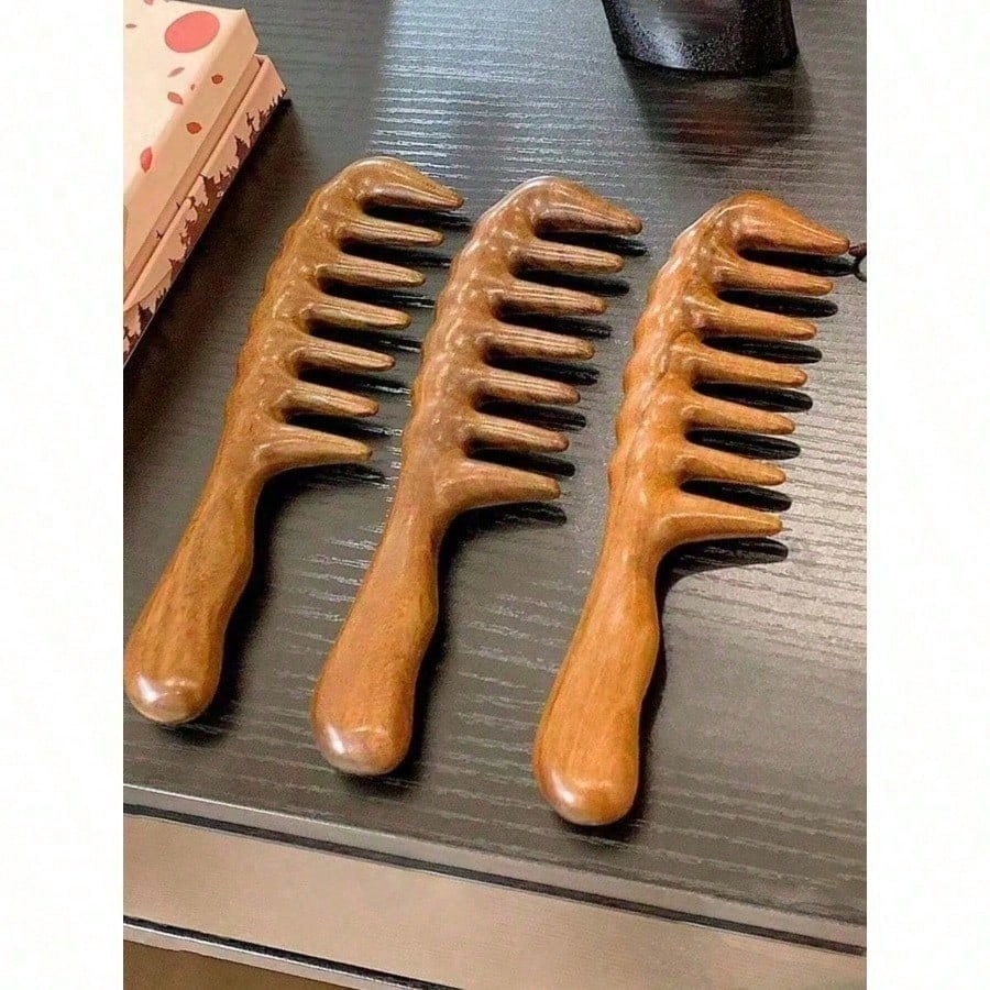 Hair Care For Wavy Hair - Peine de madera de sándalo natural