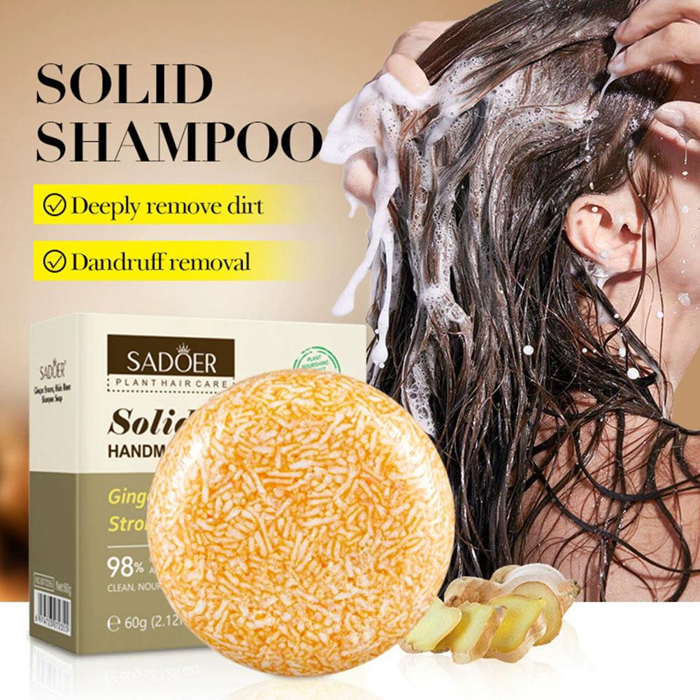 Hair Care Organic - Barra de Champú de Jengibre Anticaída,